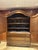 Two-tiered sideboard, made of solid wood, with 3 drawers and double doors. Bronze handles. Excellent condition.