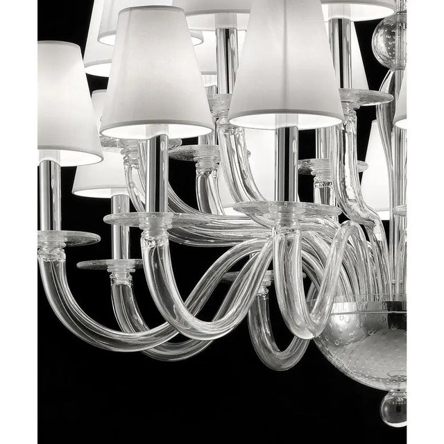 Transparent Murano Glass Chandelier by Simoeng for Simoeng For Sale - Image 8 of 9