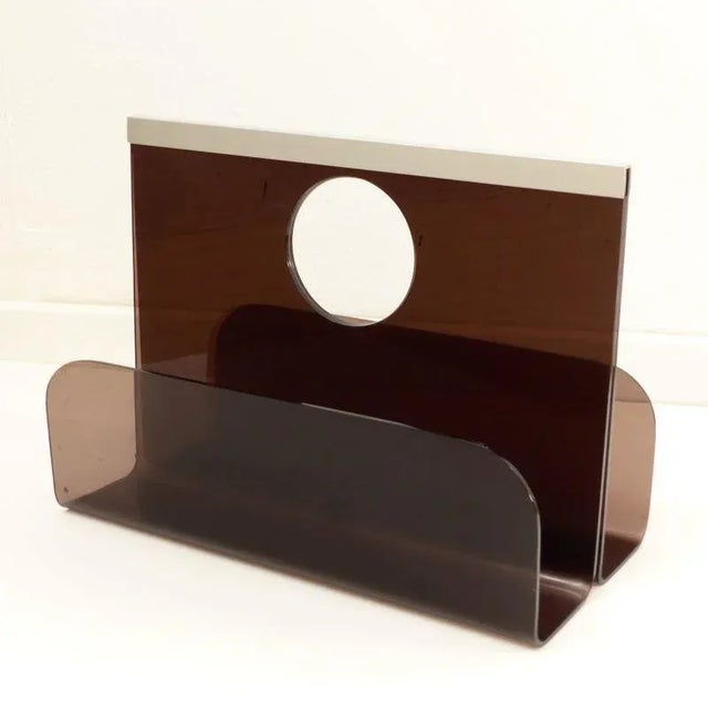 1970s Acrylic Glass Magazine Rack by Michel Dumas for Roche Bobois, 1970s For Sale - Image 5 of 5