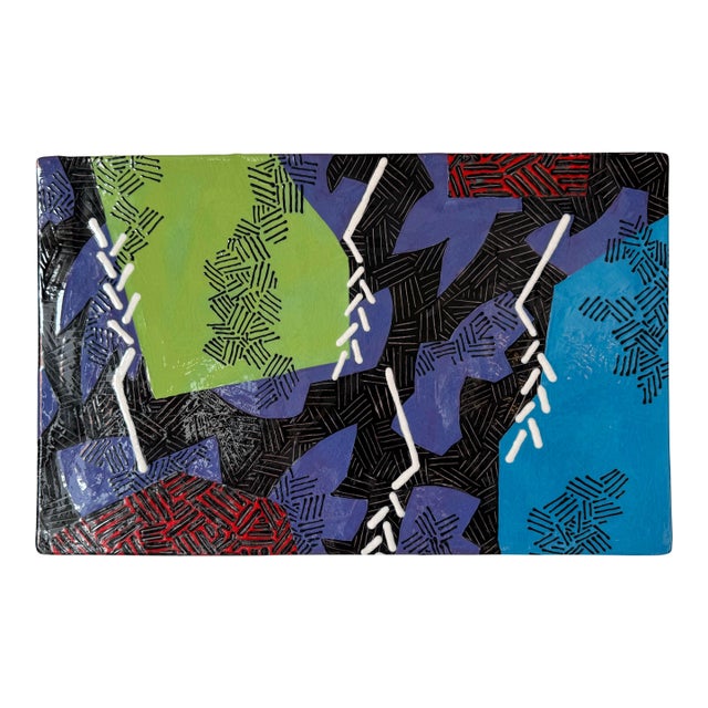 John Donoghue (American, 1952–2004) Ceramic Wall Art Panel – Signed and Dated 2001 For Sale