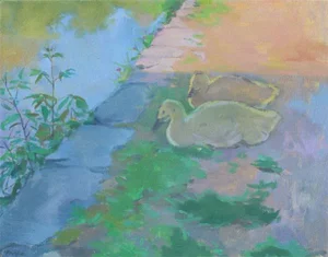 Geese Painting on Canvas by Michelle Farro