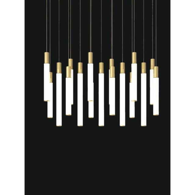 Metal Pioggia Di Luce Chandelier in Metal by Jago For Sale - Image 7 of 8