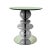 Modern Abacus Glass Accent Table by the Drawing Room Atl in Finish Mink - Size: Standard - Modern Side Table in Netural Gray Glass For Sale - Image 3 of 4