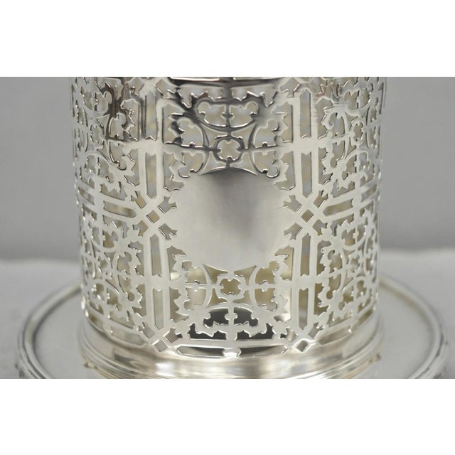 Mappin & Webb Antique Mappin & Webb Victorian Silver Plated Reticulated Covered Jelly Jar For Sale - Image 4 of 15
