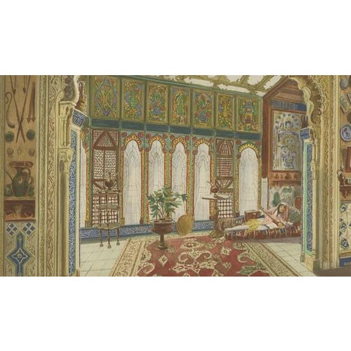 French Artist, Oriental Splendours: Two Historic Interior Views from Fin-de-Siècle, 1900s, Print For Sale - Image 5 of 10