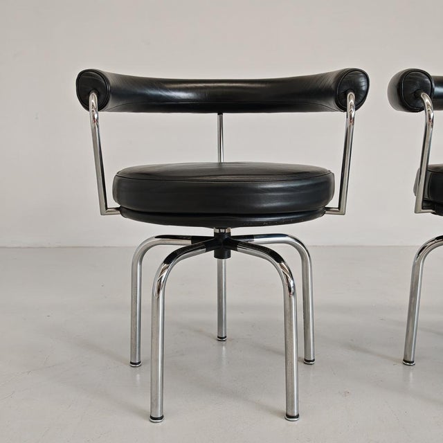 LC7 Swivel Armchairs by Charlotte Perriand for Cassina, 1980s, Set of 2 For Sale - Image 11 of 18