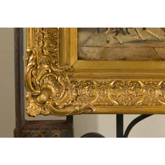 English 19th Century Genre Painting by Charles Hunt Jr, Entitled The Intruder For Sale - Image 11 of 12