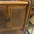1970s Pair of Vintage Wooden Mid-Century End Tables With Caned Accents and Deep Storage For Sale - Image 5 of 6