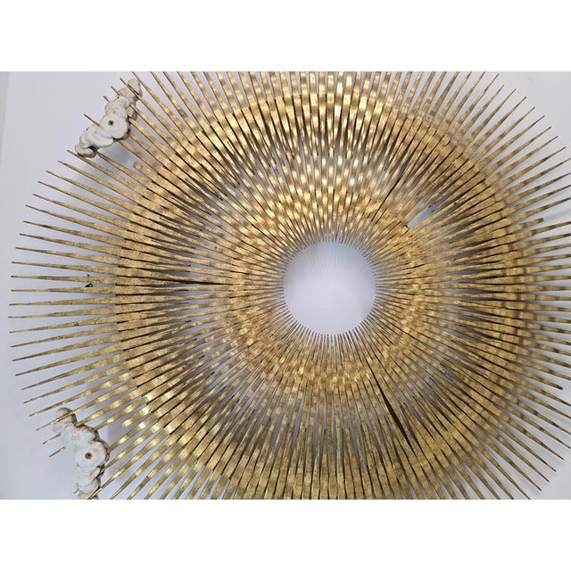 18th Century Gilt Carved Wooden Sunburst For Sale - Image 18 of 18