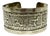 Wide Sterling Silver Om Mani Mantra Buddhist Tibetan Cuff Signed 925 Boho For Sale