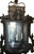 This antique Gothic Medieval Spanish Revival pierced metal electric lantern is large, 64" in length and 27" in width, with...