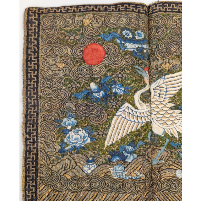 18th Century Pair of Chinese Silk Embroidered Mandarin Rank Badges in Kesi Embroidery For Sale - Image 9 of 18