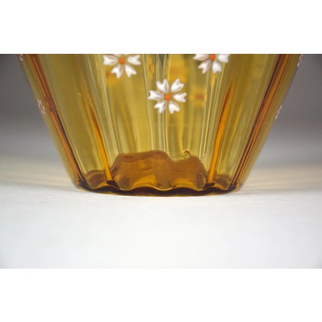Yellow Italian Murano Liberty-Style Blue and Yellow Glass Pitcher, 20th Century For Sale - Image 8 of 12