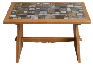 Vintage Danish Oak Coffee Table attributed to Tue Poulsen, 1960s