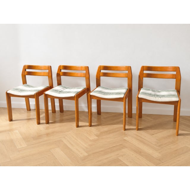 Mid-Century Walnut Chairs, 1970s, Set of 4 For Sale - Image 11 of 11
