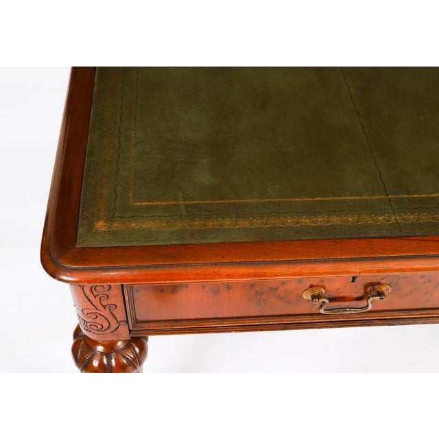 Antique Victorian Partner's Writing Desk, 19th Century For Sale - Image 4 of 18