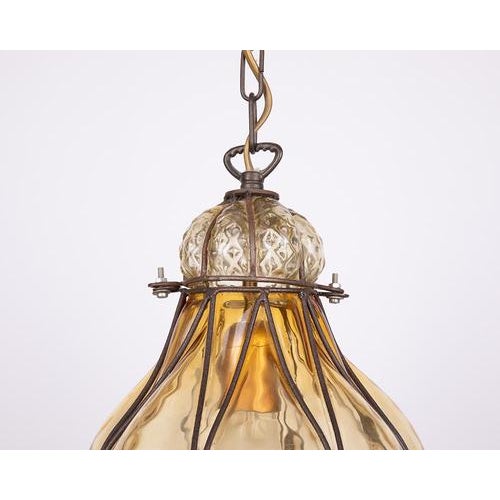 Murano Caged Glass Pendant Light from Seguso For Sale - Image 6 of 10