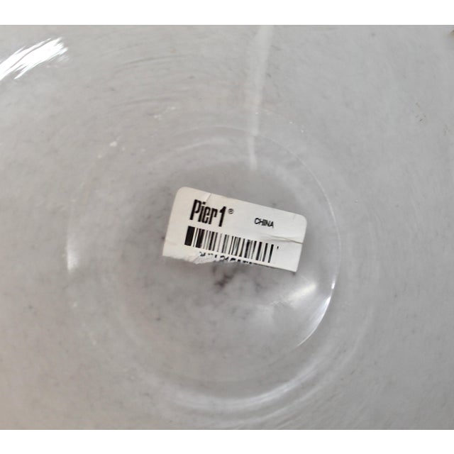 Contemporary Vintage Bulbous Vase Ombre Mauve White Glass For Sale - Image 3 of 5