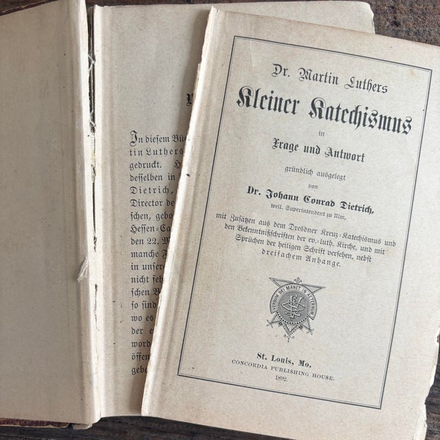 Antique 1892 German Marbled Book -Martin Luthers For Sale In Columbus - Image 6 of 12