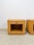 Hollywood Regency Mid 20th Century Pair of Blonde Ribbed Pencil Reed Rattan Nightstands Coastal Hollywood Regency For Sale - Image 3 of 11