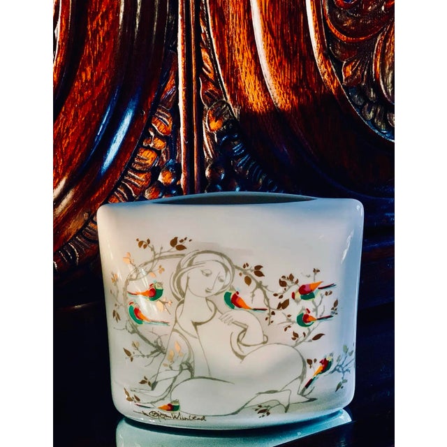 Mid-Century 1965 Rosenthal 'Love Story' Porcelain Vase by Danish Artist Bjørn Wiinblad For Sale - Image 12 of 12