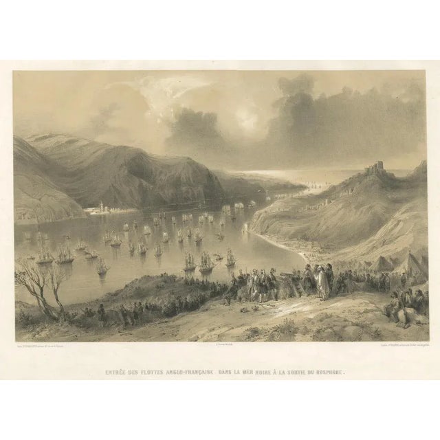Gold Provost, Anglo-French Fleet Entering the Black Sea from the Bosphorus, Crimean War, 1854, Print For Sale - Image 8 of 10