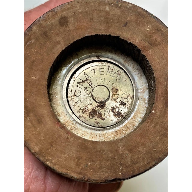 Vintage Italian Florentine Gold, Green & Red Pepper Mill/Grinder For Sale - Image 12 of 13