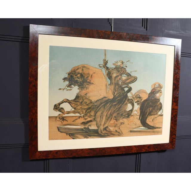 Claude Weisbuch, Surrealist Scene, 1972, Lithograph, Framed For Sale - Image 11 of 17