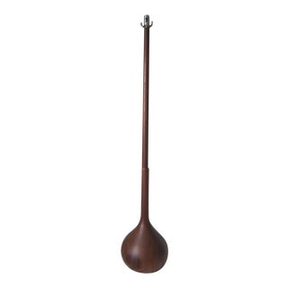 1960's Danish Modern Teak Onion Floor Lamp For Sale