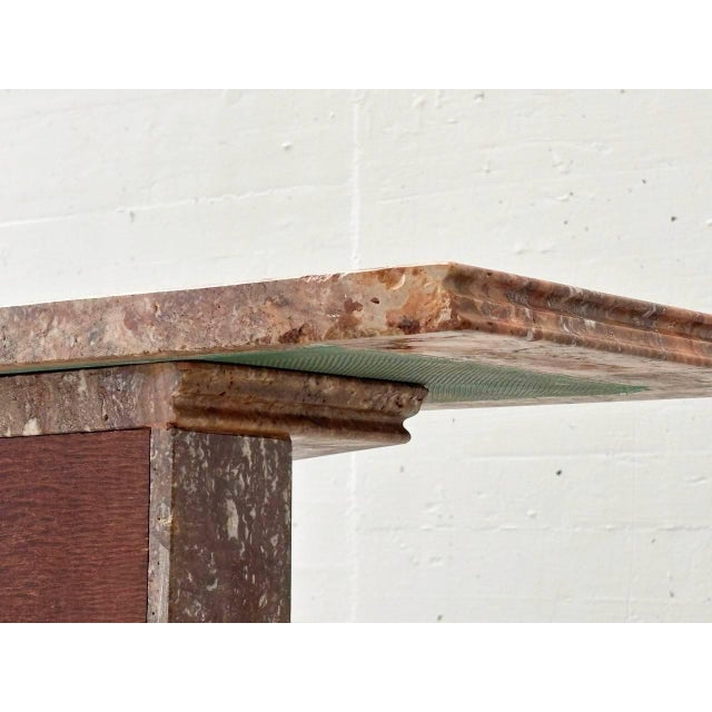 Console Table in Reddish-Brown Marble with Polished Surface, Italy For Sale - Image 16 of 18