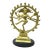 1970s Bright Brass Nataraja Dancing Shiva Sculpture on Wooden Base – 8" For Sale