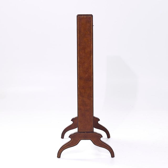 Late 20th Century Maitland Smith Leather Fold Out Secretary Desk For Sale - Image 5 of 10