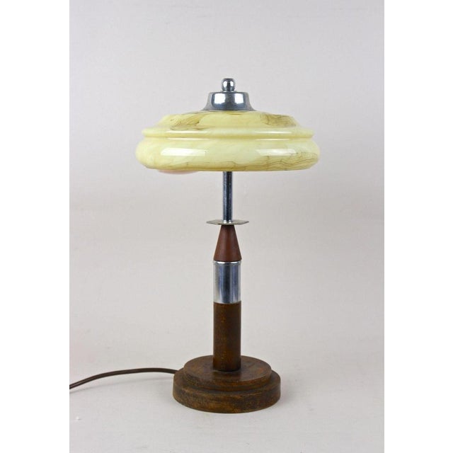 Art Deco Table Lamp with Glass Lampshade, 1930 For Sale - Image 15 of 18