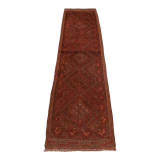 Afghan Vintage Tribal Mishwani Handmade Rug - 2 X 8'2 For Sale
