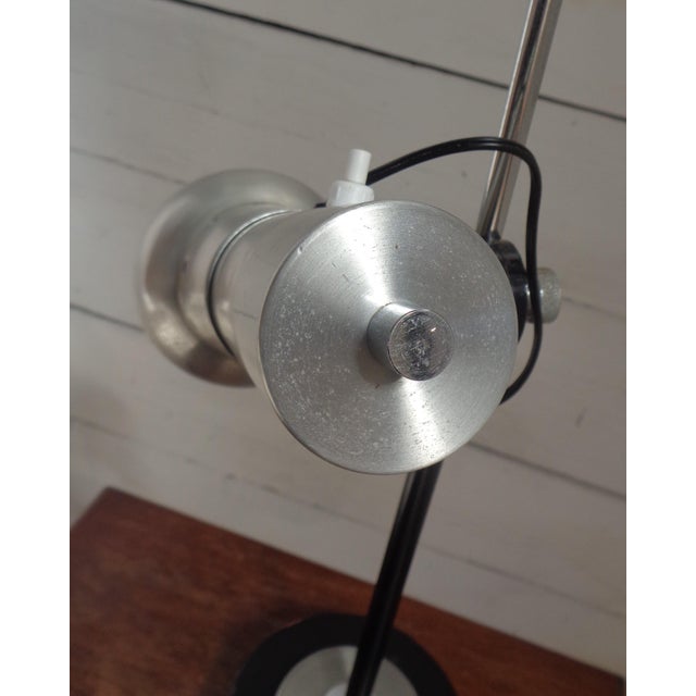 Steel and Wood Table Lamp attributed to Goffredo Reggiani for Reggiani, 1970s For Sale - Image 11 of 17