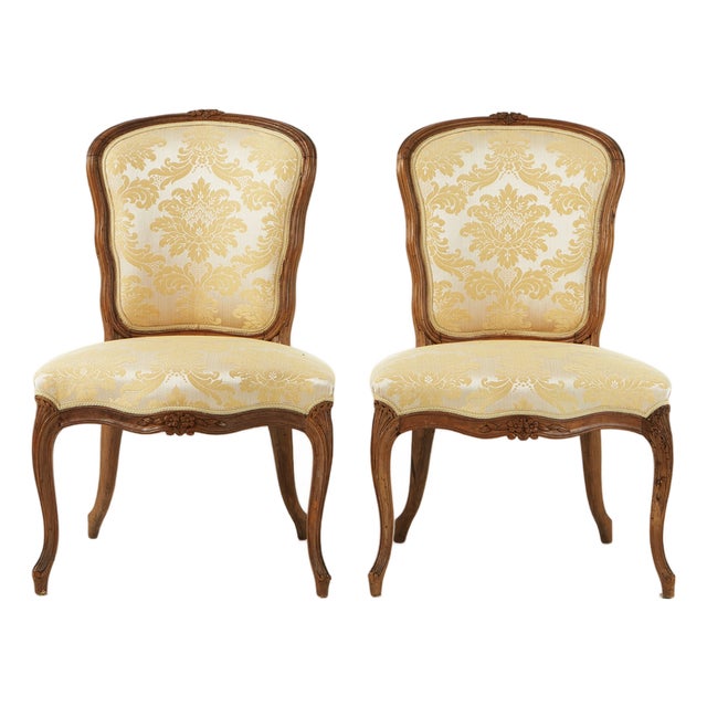 Antique Louis XV Side Chairs, France, 1850s, Set of 2 For Sale