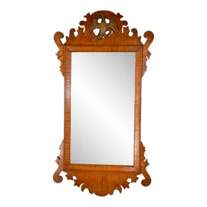 19th Century American Tiger Maple Mirror