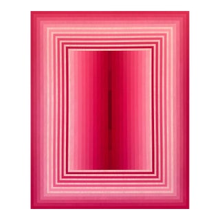 Contemporary Abstract Acrylic on Canvas "Extended Light (Rose Madder)" by Andy Harwood For Sale