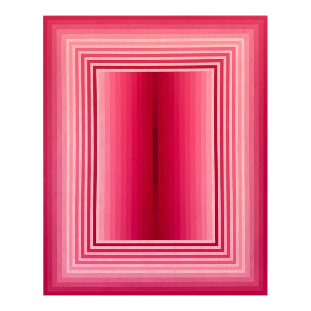 Contemporary Abstract Acrylic on Canvas "Extended Light (Rose Madder)" by Andy Harwood For Sale