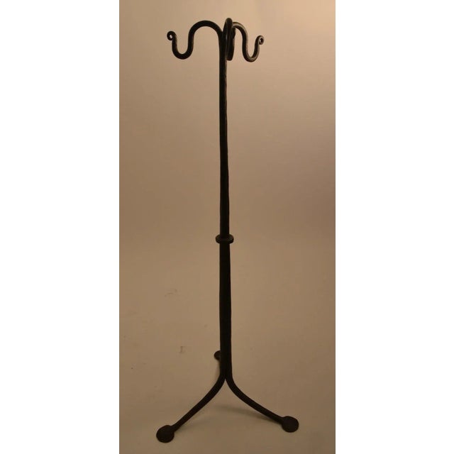 Hand Wrought Iron Fireplace Tool Stand For Sale - Image 4 of 10