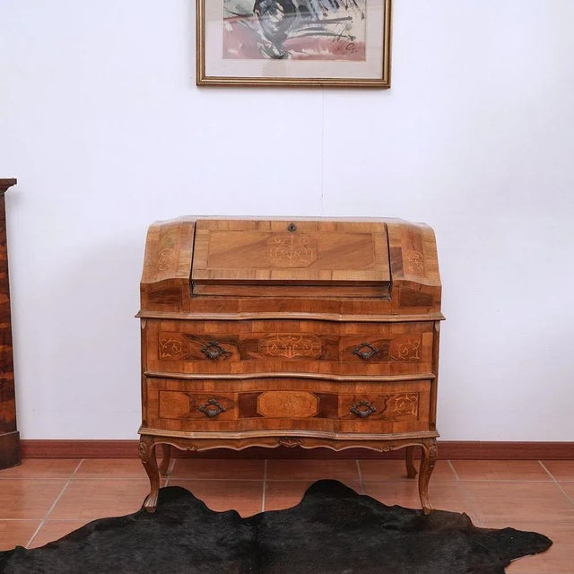 Vintage Two Drawer Secretary For Sale - Image 9 of 9