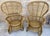 Set of Spanish High Back Armchair in Bamboo Wicker, 1970s For Sale - Image 4 of 18