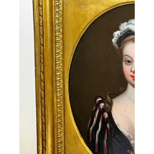 18th Century Oil Painting British Countess of Guilford Lady Lucy North Née Montagu – Circle of John Vanderbank For Sale - Image 17 of 17