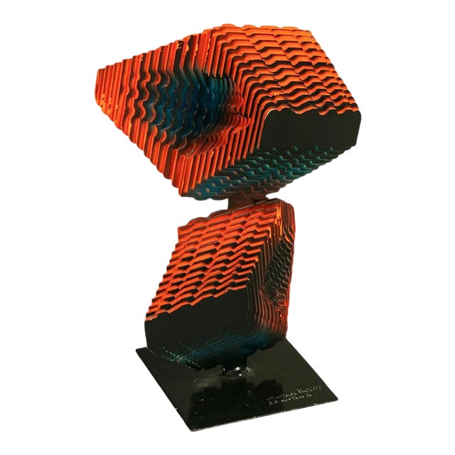 2001 "Montana Portatil" Op Art Mixed-Media Sculpture by Herman Monterola For Sale