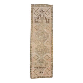 1970s Vintage Handmade Wool Cotton Turkish Area Rug For Sale