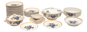 Earthenware Dinner Service from Lunéville, 1890s