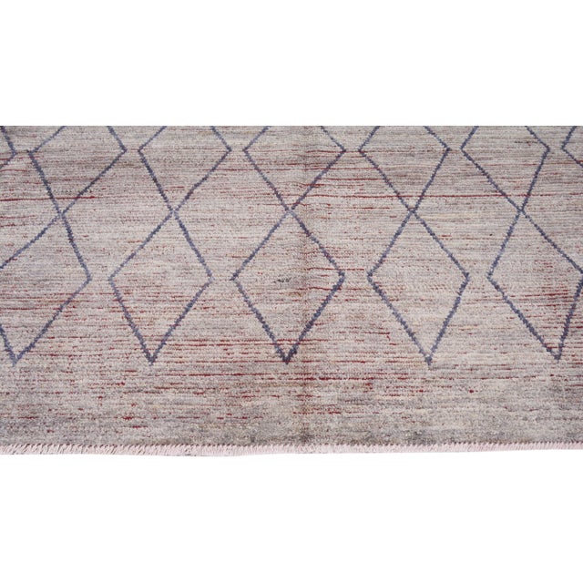 Moroccan Hand Knotted Rug With Natural Color Organic Wool and Soft Texture,10'4"x14'2" For Sale - Image 4 of 7