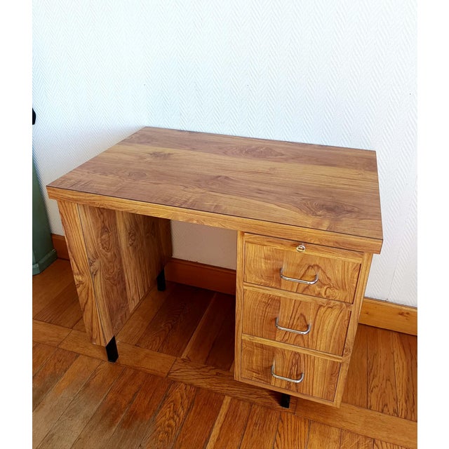 Vintage Half-Ministerial Desk, 1970s For Sale - Image 4 of 7