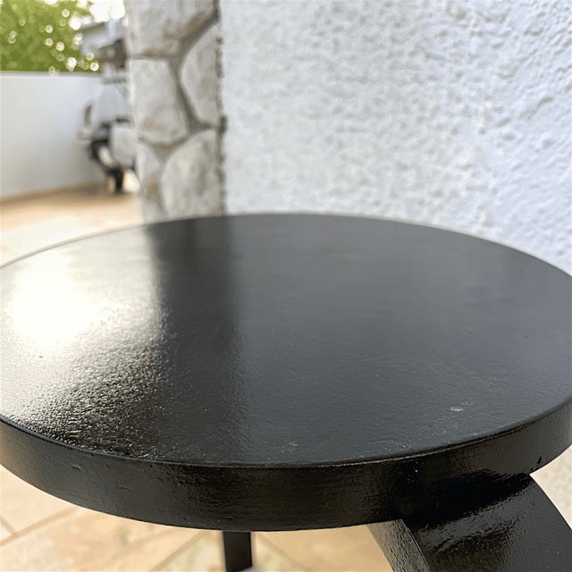 Glossy Black Painted Birch Plywood 4-Legged Frosta Stools from Ikea, 2015, Set of 2 For Sale - Image 6 of 11