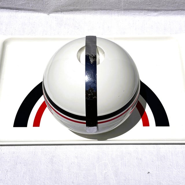 Paolo Tilche 1970s Paolo Tilche for Guzzini Stella Ice Bucket and Tray, Italy For Sale - Image 4 of 7